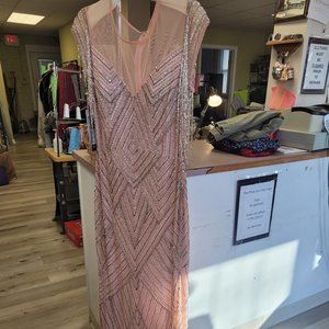Beaded sheath gown